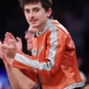 Timothée Chalamet NY Knicks Playoffs Avirex Leather Jacket