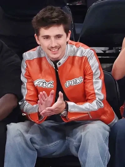 Timothée Chalamet NY Knicks Playoffs Avirex Leather Jacket