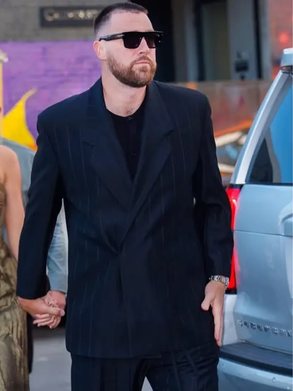 Travis Kelce Pinstripe Blazer