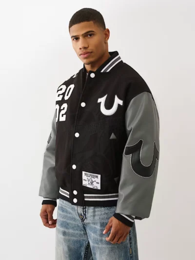 True Religion OG Boxy Varsity Jacket Streetwear Edition