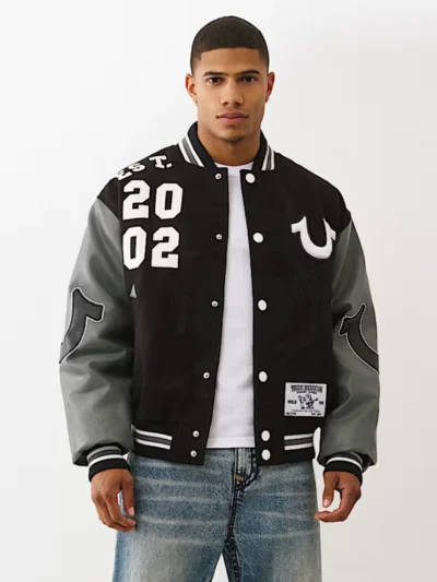 True Religion OG Boxy Varsity Jacket Streetwear Edition