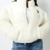 True Religion Winter Sherpa Embroidered Jacket