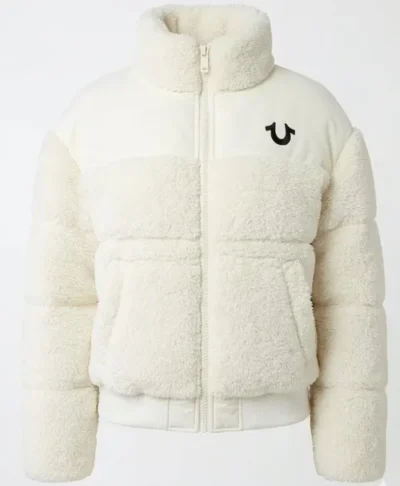 True Religion Winter Sherpa Embroidered Jacket