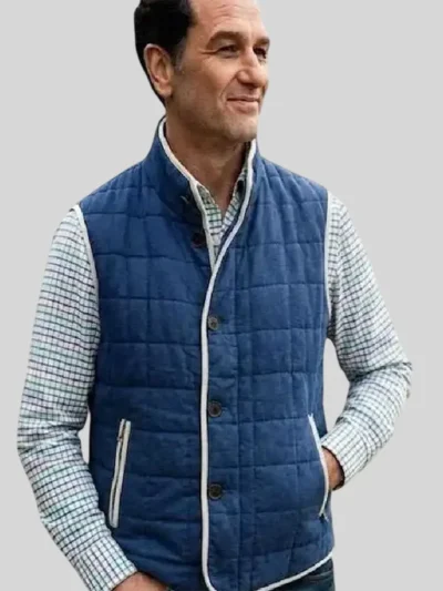 Widows Bay Matthew Rhys Blue Vest