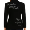 Women’s Black Printed Blazer