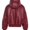 buy Adidas Originals FW25 Wine Red Leather Jacket