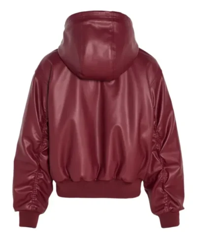buy Adidas Originals FW25 Wine Red Leather Jacket