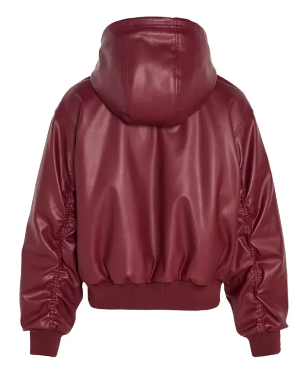 buy Adidas Originals FW25 Wine Red Leather Jacket