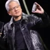 buy Jensen Huang Black Biker Jacket