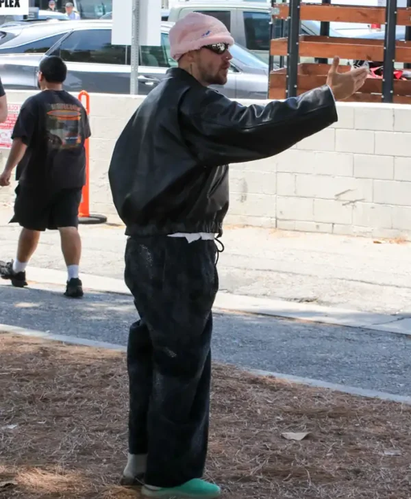 buy Justin Beiber Oversized Black Leather Jacket