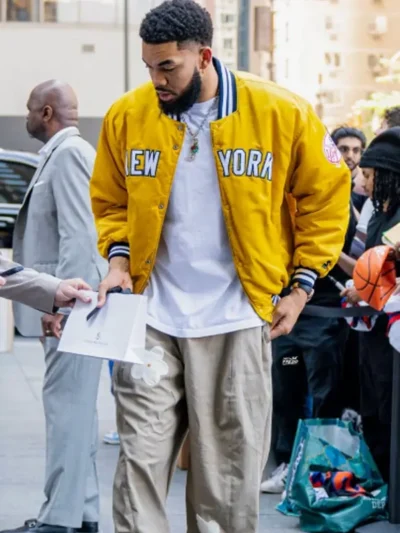 buy Karl-Anthony Towns New York Knicks Yellow Jacket