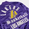 buy LA Lakers Purple Black Varsity Satin Jacket