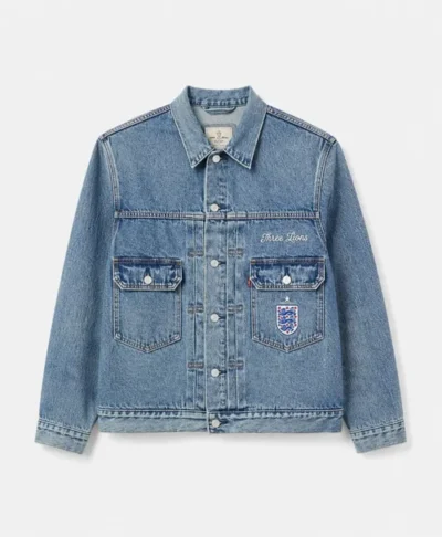 buy Levi’s X England World Cup Blue Denim Jacket
