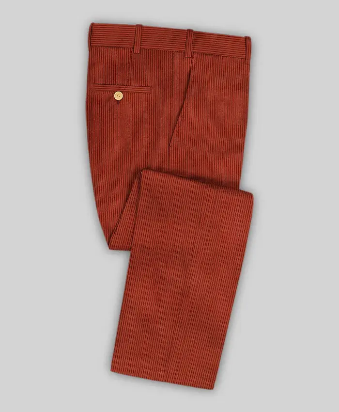buy Mens Best Burnt Sienna Corduroy Suit for sale