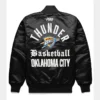 buy Oklahoma City Thunder Black Varsity Satin Jacket