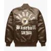 buy San Diego Padres Original Brown Varsity Satin Jacket