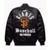 buy San Francisco Giants Original Black Varsity Satin Jacket