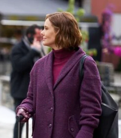 buy now An Alpine Holiday Ashley Williams Purple Coat