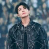 buy now BTS World Tour Stanford 2026 Jungkook Black Biker Jacket