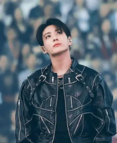 buy now BTS World Tour Stanford 2026 Jungkook Black Biker Jacket
