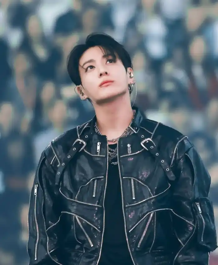 buy now BTS World Tour Stanford 2026 Jungkook Black Biker Jacket