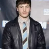 buy now Blue Film Premiere 2026 Kieron Moore Leather Bomber Jacket