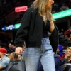 buy now Taylor Swift NBA Playoffs Denim Bomber Jacket