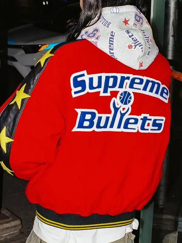 order now Supreme x Mitchell & Ness Washington Bullets Varsity Jacket