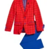 red superhero suit