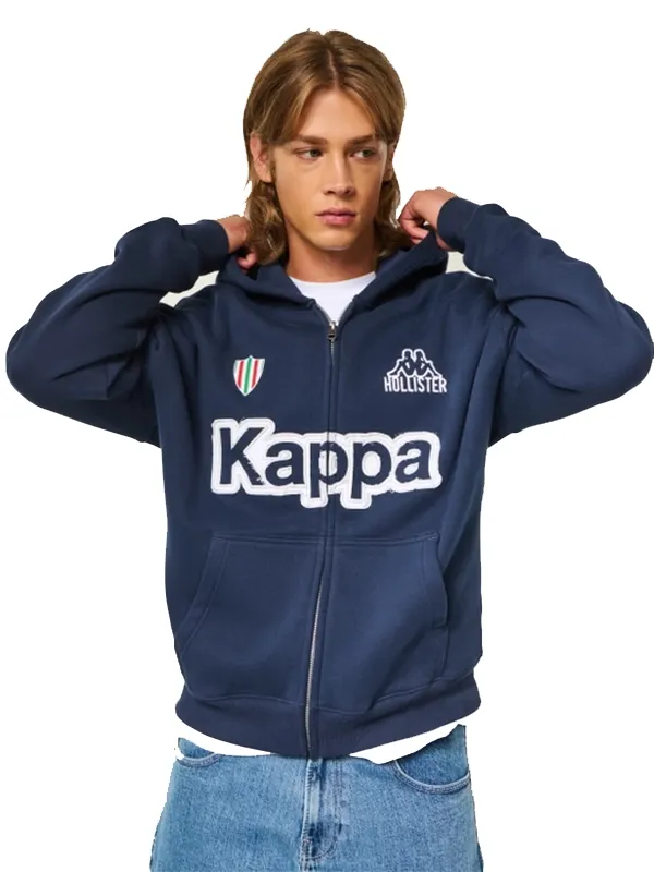 shop Hollister x Kappa hoodie