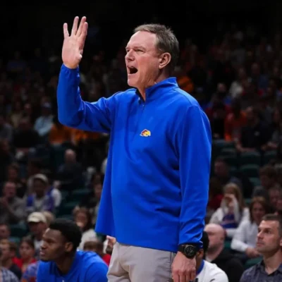 shop Kansas Jayhawks 2026 Coach Bill Self Blue Jacket