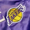 shop LA Lakers Purple Black Varsity Satin Jacket