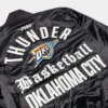 shop Oklahoma City Thunder Black Varsity Satin Jacket
