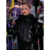 shop Rita Ora NYC Black Leather Jacket