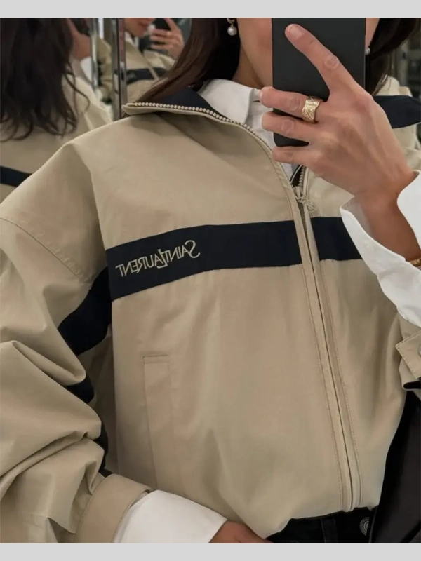 shop Saint Laurent Windbreaker Jacket