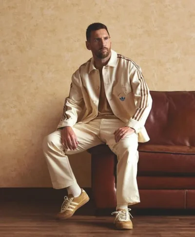 shop now Messi Adidas Cream Track Jacket