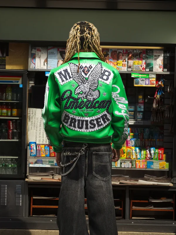 shop now Pelle Pelle American Bruiser Plush Jacket
