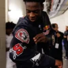 AJ Dybantsa Red Bull Black Leather Jacket for sale