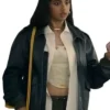 Abby Chilukuri Black Leather Jacket NSFW