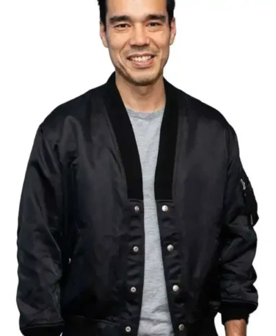 Adrian Chiarella Black Bomber Jacket