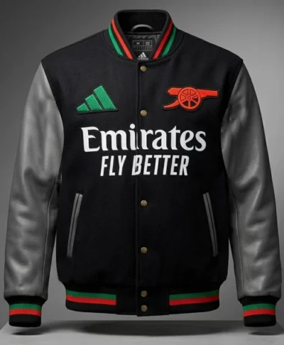 Arsenal x LABRUM adidas 2026 Leather Varsity Jacket