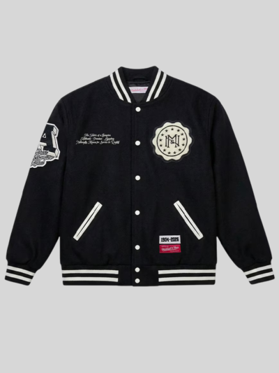 Authentic Black Varsity Jacket Mitchell & Ness