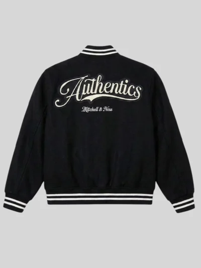 Authentic Black Varsity Jacket Mitchell & Ness