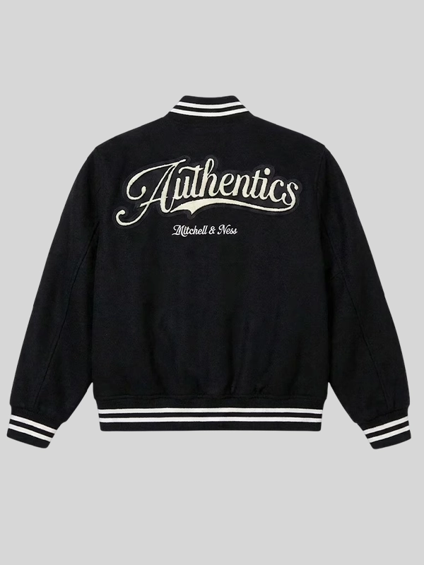 Authentic Black Varsity Jacket Mitchell & Ness