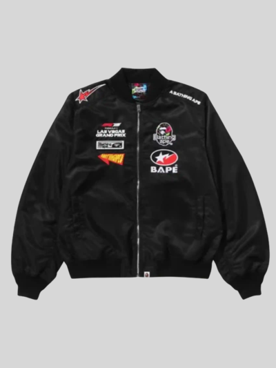 BAPE x F1LV Multi Logo Bomber Jacket