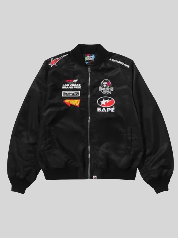 BAPE x F1LV Multi Logo Bomber Jacket
