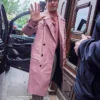 Brad Pitt Pink Trench Coat