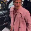 Brad Pitt Pink Trench Coat