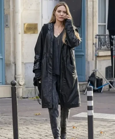 Couture 2026 Angelina Jolie Leather Coat