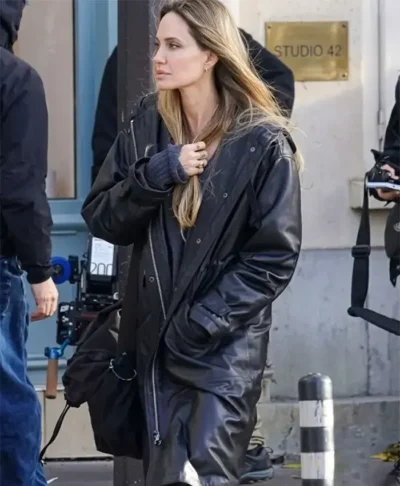 Couture 2026 Angelina Jolie Leather Coat